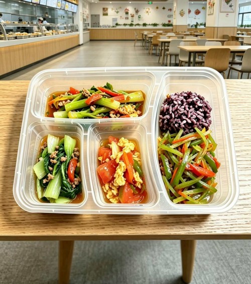 High-quality PP four-grid square food box